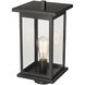 Bowton 1 Light 15.63 inch Powder Coated Black Outdoor Post Lantern